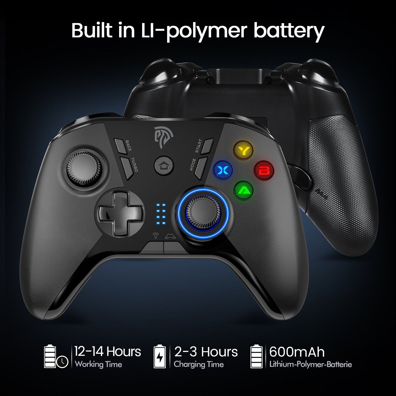 EASYSMX ESM-9110 2.4G Wireless Gaming Controller Dual-Vibration Plug and Play Gamepad Joystick for Windows PC / Steam Deck / PS3 EASYSMX ESM-9110 2.4G Wireless Gaming Controller Dual-Vibration Plug and Play Gamepad Joystick for Windows PC / Steam Deck / PS3
